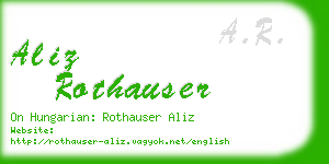 aliz rothauser business card
